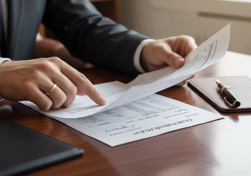 Credit limit approval financial document